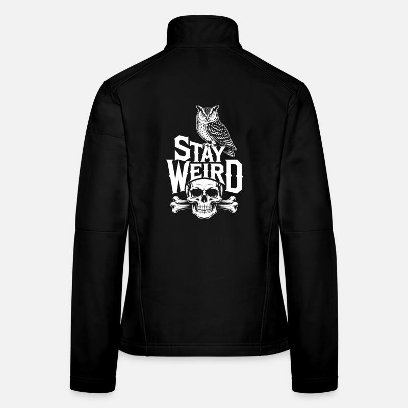 Reste un Crâne de Hibou Bizarre Veste en tissu softshell Femme