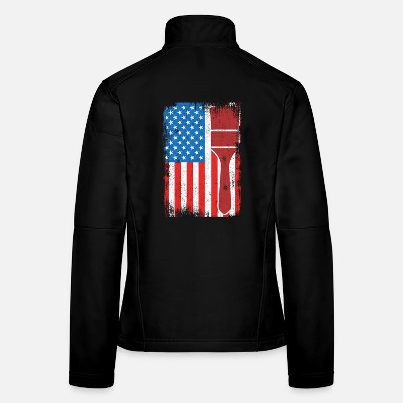 U.S. Patriotic Painter Women's Softshell Jacket