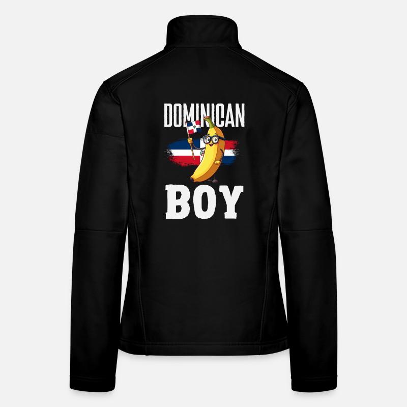 Drapeau de la République dominicaine Dom Rep Pride Veste en tissu softshell Femme