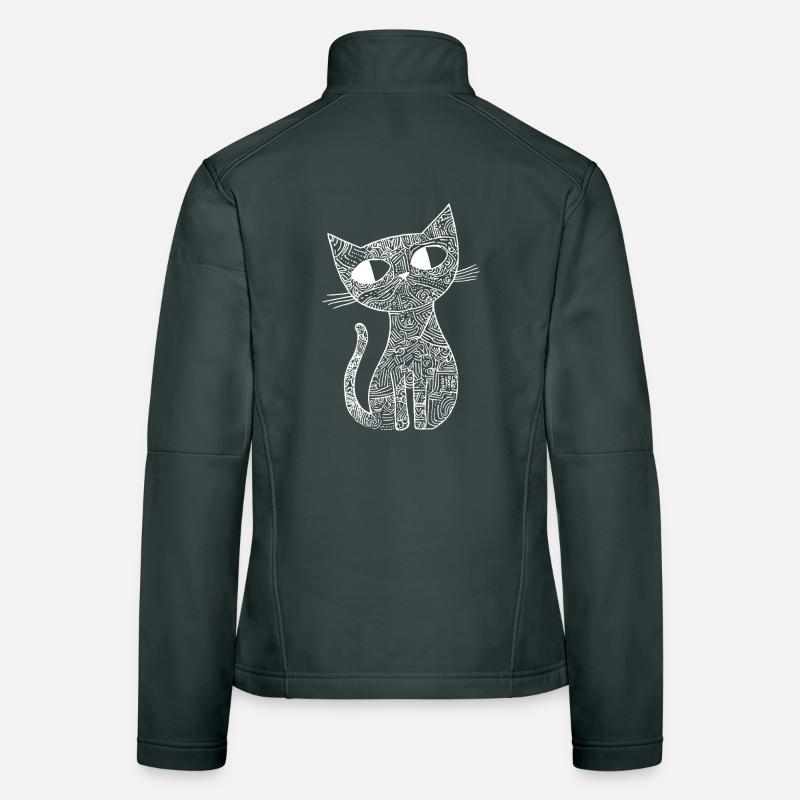 Katze Skizze  Frauen Softshelljacke