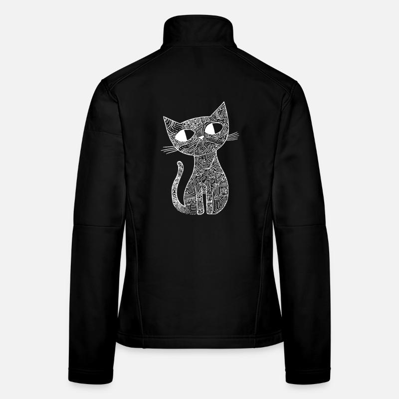 Katze Skizze  Frauen Softshelljacke