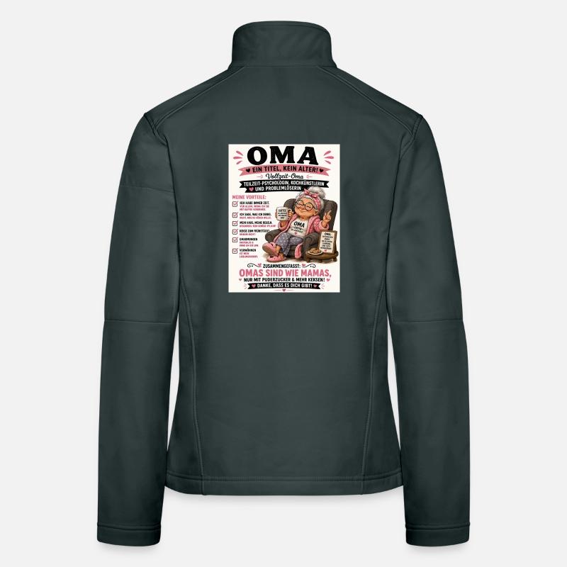 OMA Lebensfreude – Kekse & Kaffee Frauen Softshelljacke