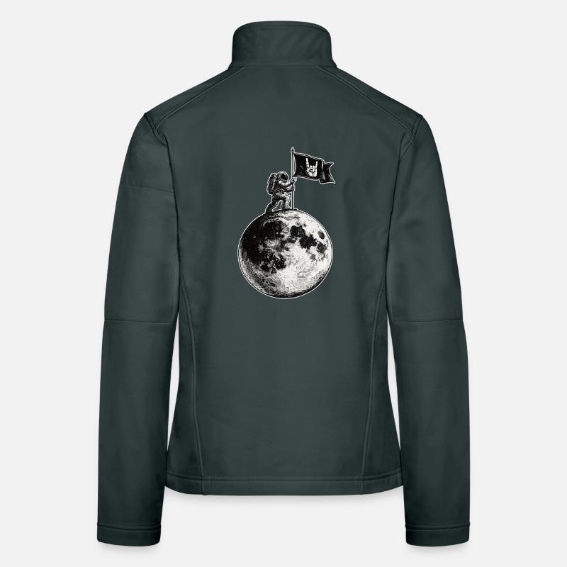 Lune avec drapeau de roche Veste en tissu softshell Femme