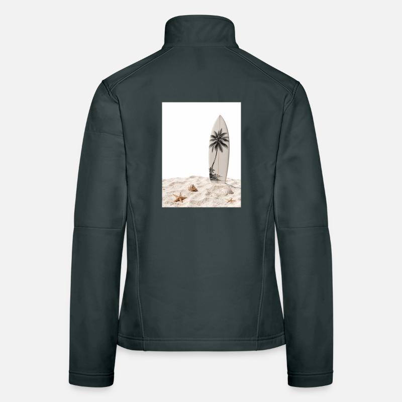 Planche de surf dans le sable Veste en tissu softshell Femme