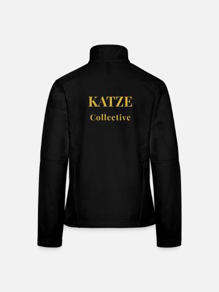 Minimalist Cat T-Shirt – Premium Design - Women's Softshell Jacket - black - Back