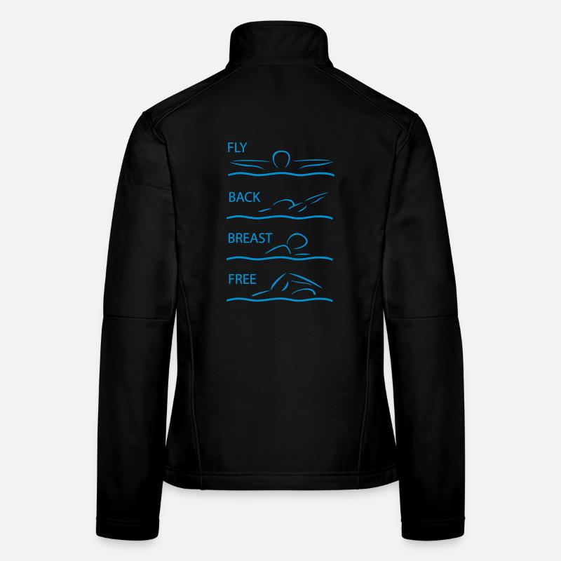 schwimmen - Frauen Softshelljacke - Schwarz