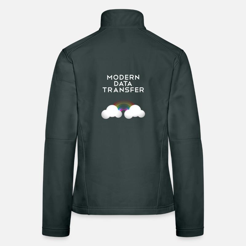Modern Data Transfer Clouds Computer Scientist Gift Women's Softshell Jacket