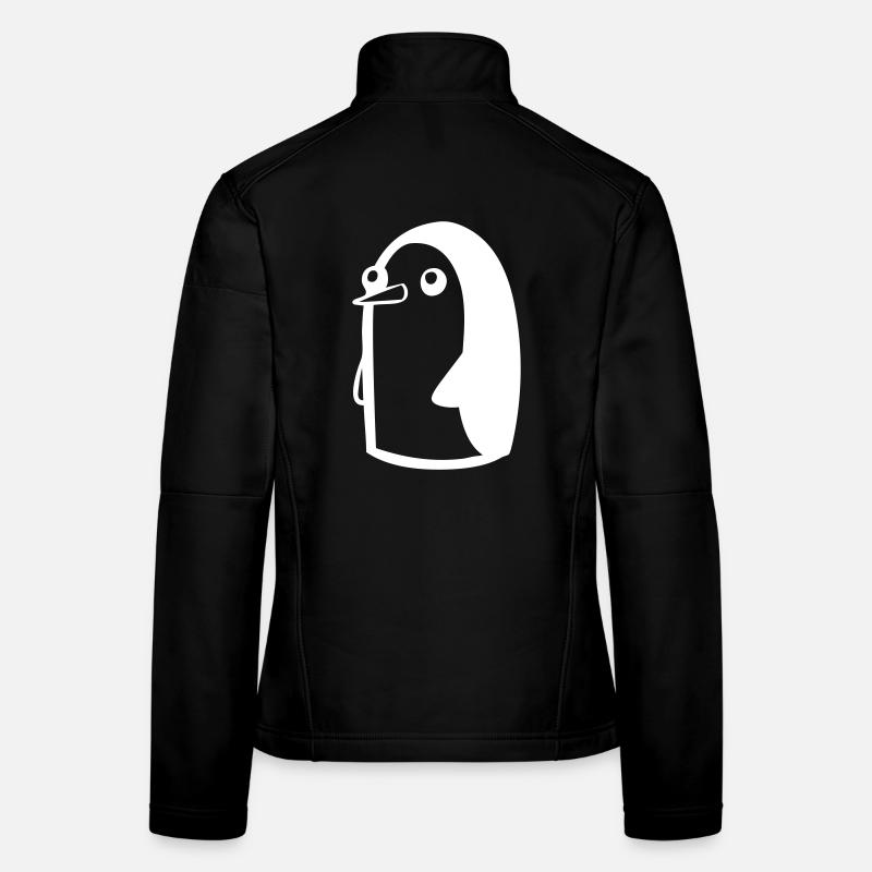 Caricature de pingouin Veste en tissu softshell Femme