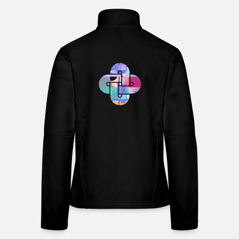 Prismatisches Kreuzmosaik Frauen Softshelljacke
