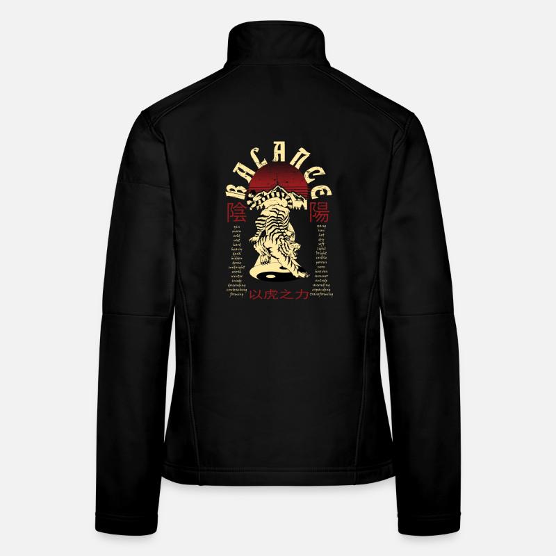 Ying and Yang Tiger Women's Softshell Jacket