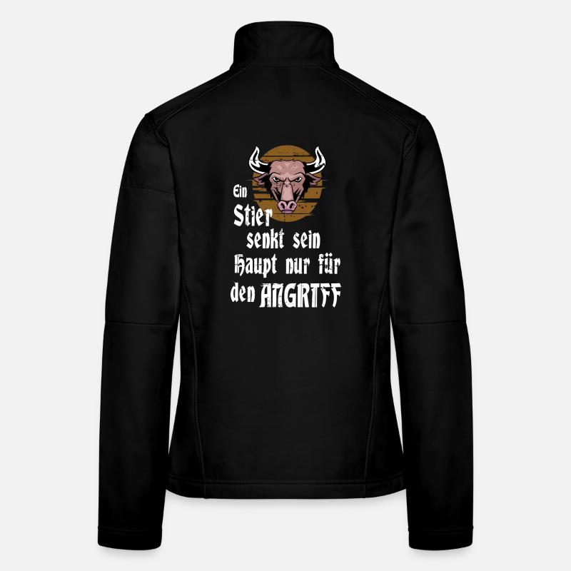 Ein Stier Frauen Softshelljacke