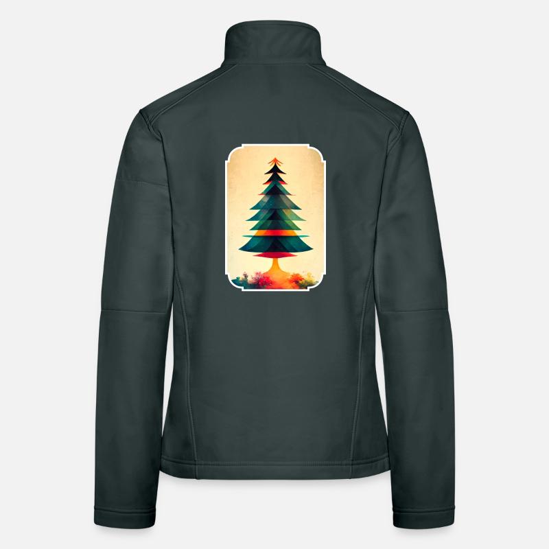 Décollage de Sapin De Noël Veste en tissu softshell Femme