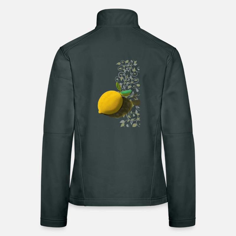 Lemon and Delicate Tendrils Women's Softshell Jacket