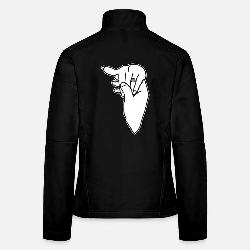 Engagement Wedding Ring Hand Women's Softshell Jacket