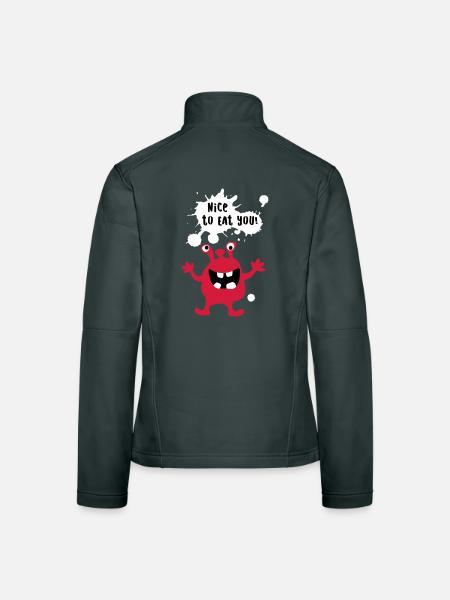 Monster Cool Comics Citations Drôle Amusant - Veste en tissu softshell Femme - noir - Dos