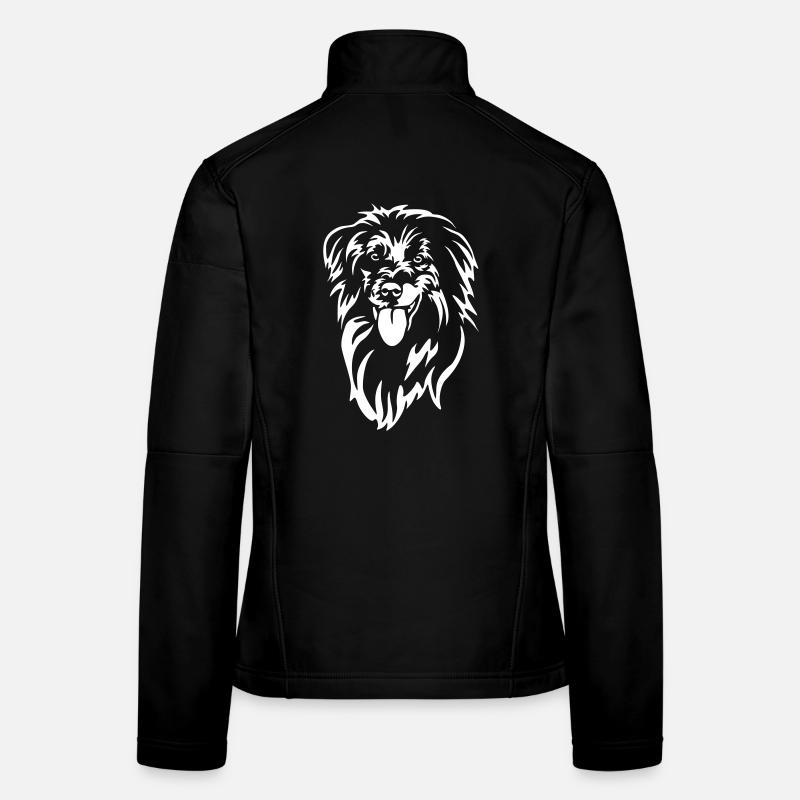 Berger des Pyrénées Kopf "Black Edition" Frauen Softshelljacke