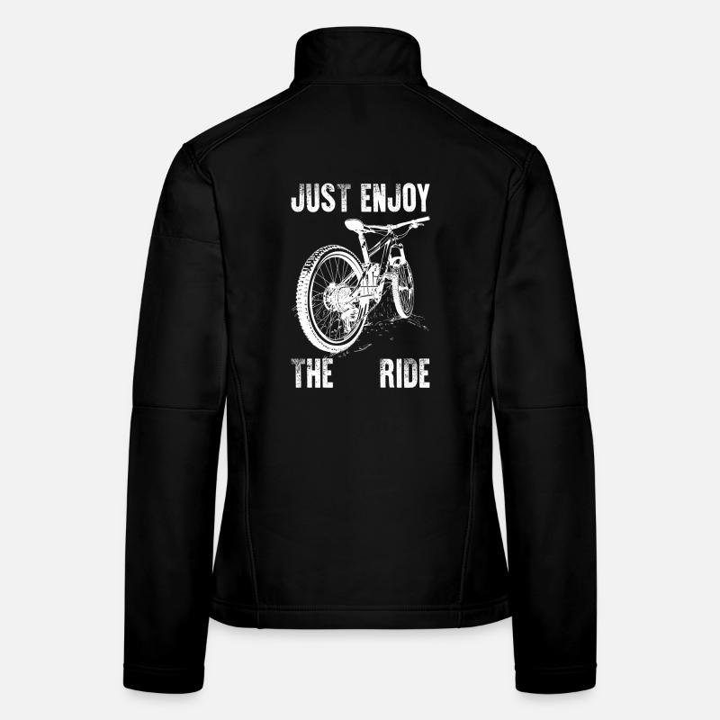 Genießen Sie einfach die Fahrradgrafik Frauen Softshelljacke