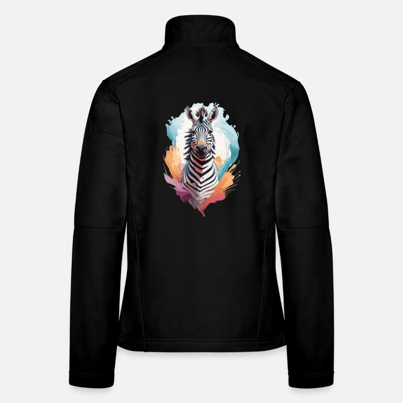 Zebra - Frauen Softshelljacke - Schwarz