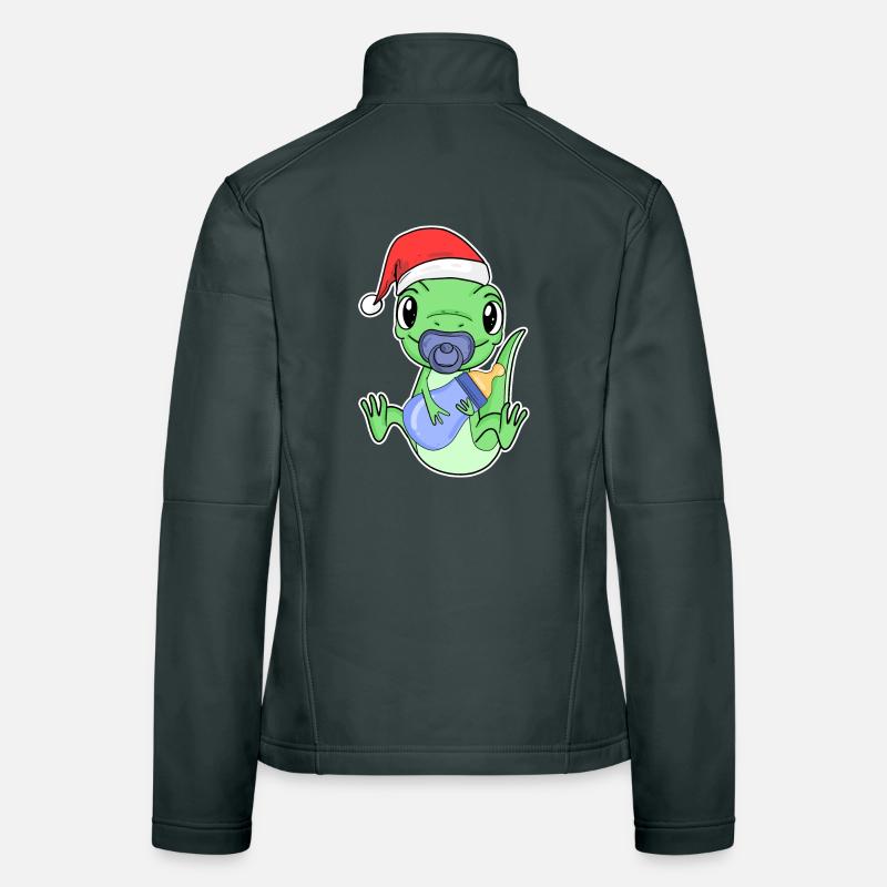 Lizard Baby Christmas Women's Softshell Jacket