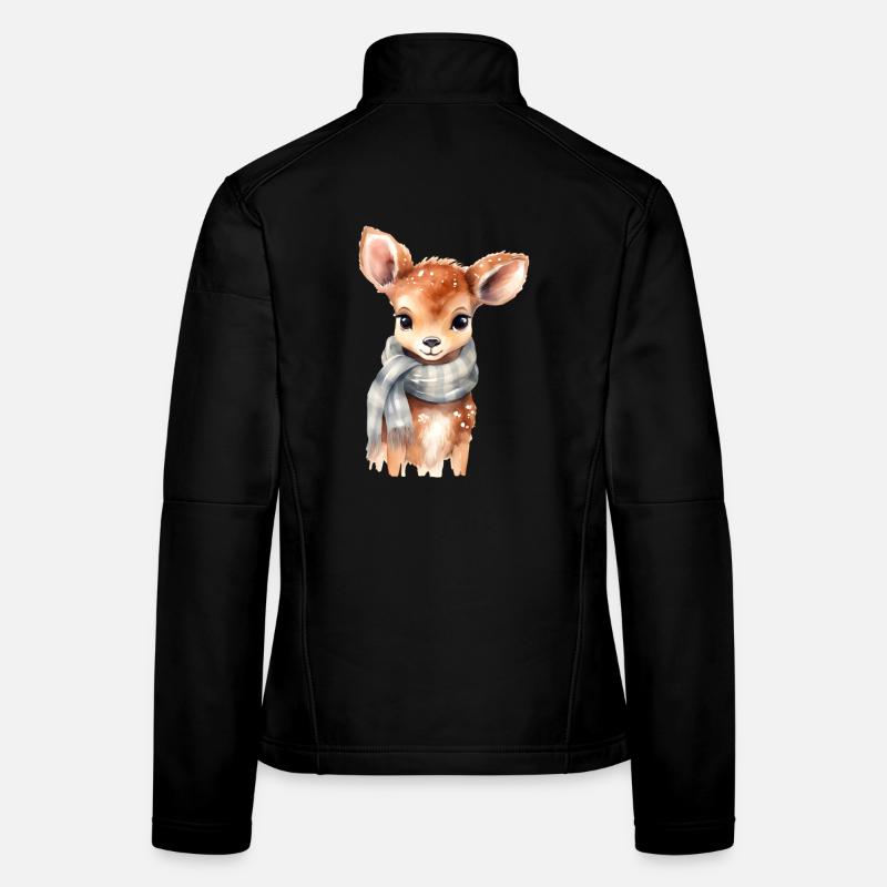 Faon délicat avec écharpe Veste en tissu softshell Femme