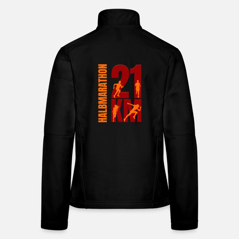21 KM - Halbmarathon - Frauen Softshelljacke - Schwarz