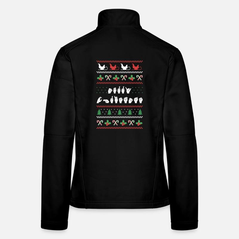 Merry Christmas - ASL American Sign Language I Women's Softshell Jacket
