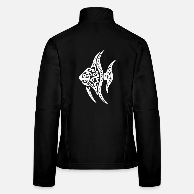 Poisson tropical blanc Veste en tissu softshell Femme