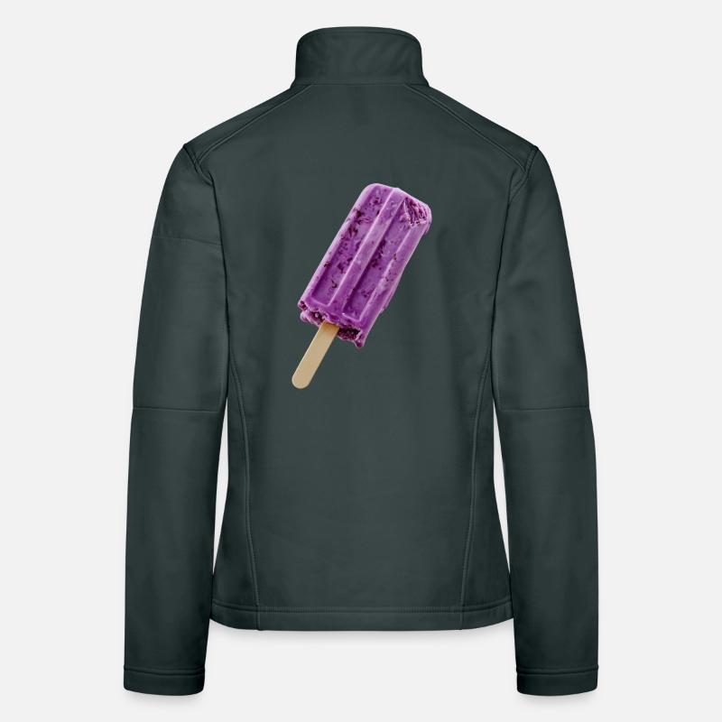Glace violette sur un bâtonnet Veste en tissu softshell Femme