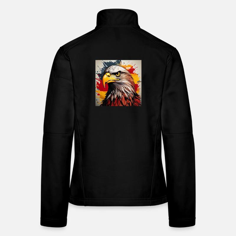 Eagle Head Art Spray Explosion Women's Softshell Jacket