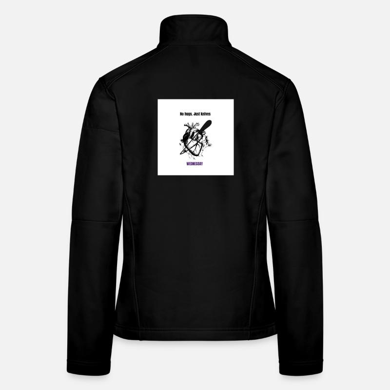 Pas de câlins, juste des couteaux. MERCREDI Veste en tissu softshell Femme