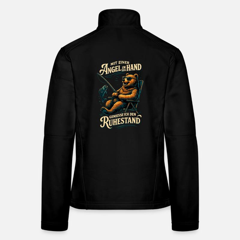 Retirement Pension Bear Pension Palm Trees Gift Women's Softshell Jacket