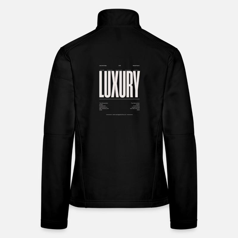 Luxus Großbuchstaben Typografie Frauen Softshelljacke