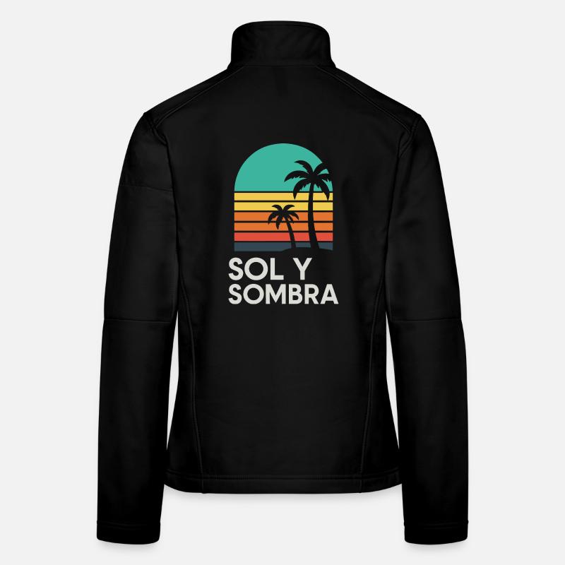Boden und Schatten Sunset Palm Frauen Softshelljacke