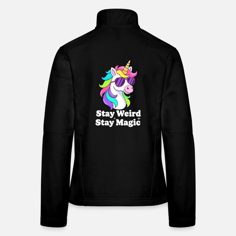 Buntes Einhorn mit Sonnenbrille Frauen Softshelljacke