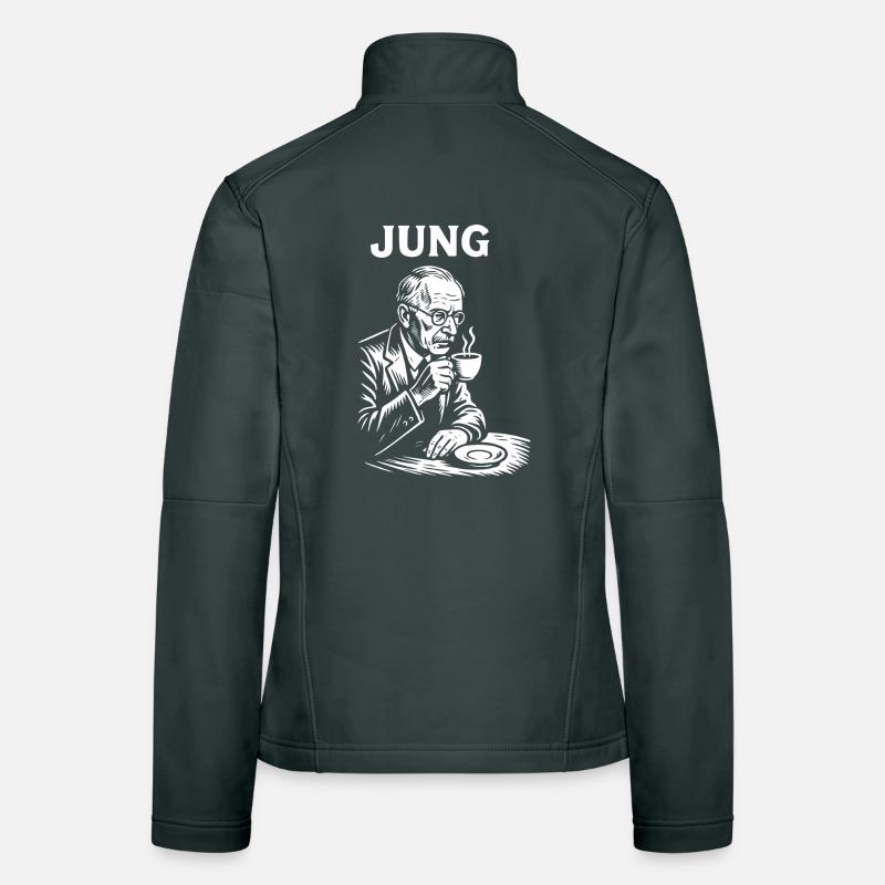 Carl Gustav Jung drinking a coffee Women's Softshell Jacket