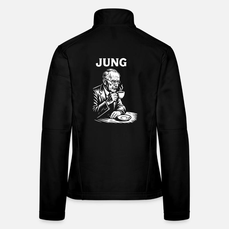 Carl Gustav Jung drinking a coffee Women's Softshell Jacket