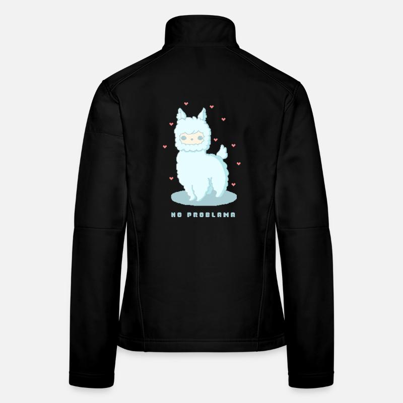 No Problama - Conception amusante de lama Veste en tissu softshell Femme