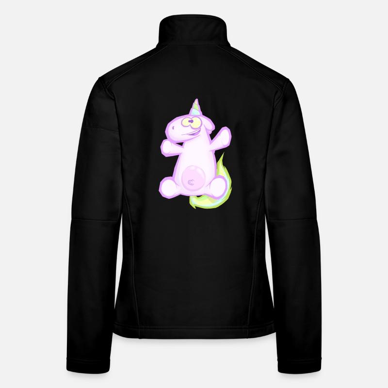Einhorn - Frauen Softshelljacke - Schwarz