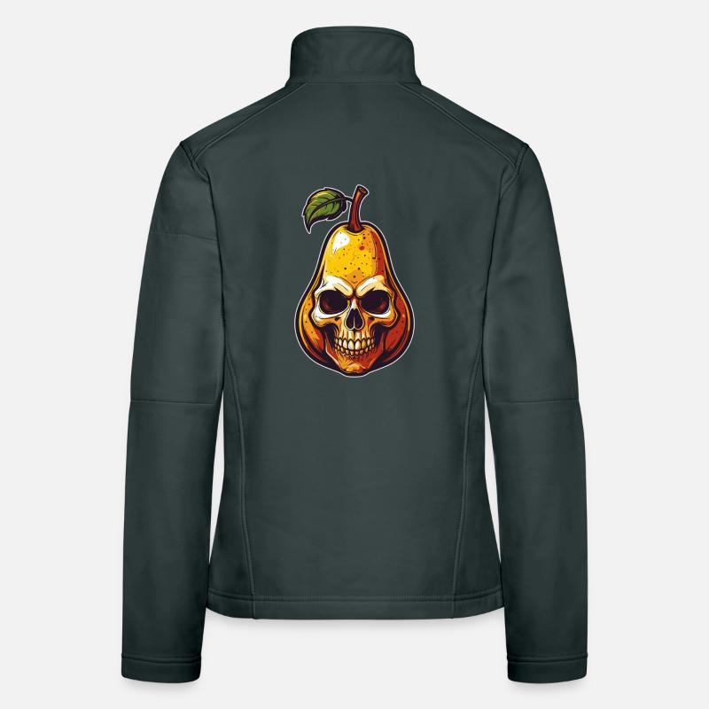 Birnen Skull Comic Style Frauen Softshelljacke