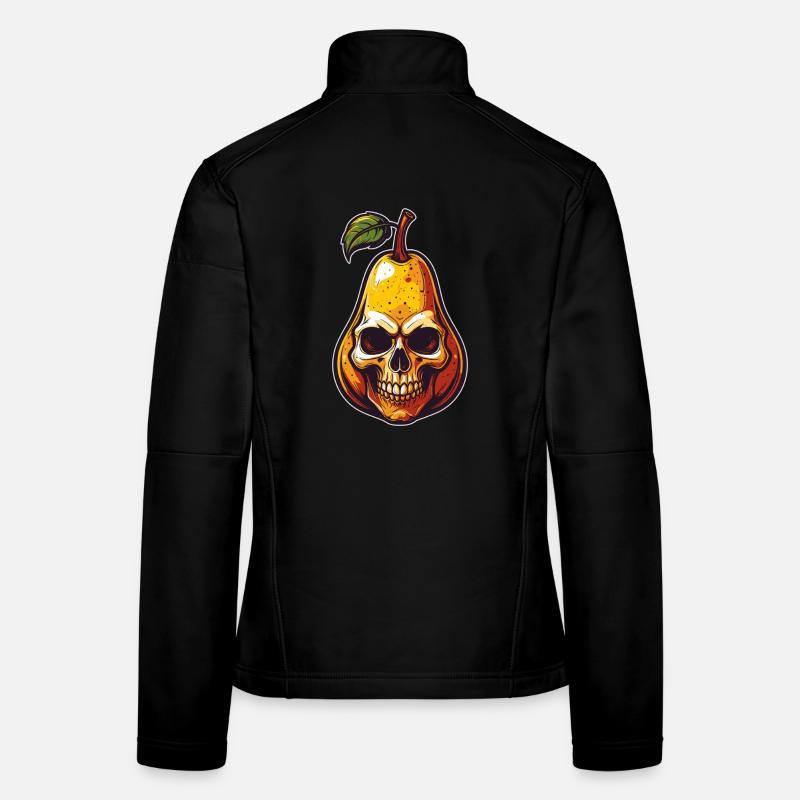 Pears Skull Comic Style Women's Softshell Jacket