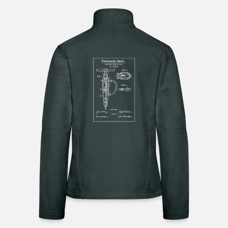 Brevet de plan de perceuse pneumatique Veste en tissu softshell Femme