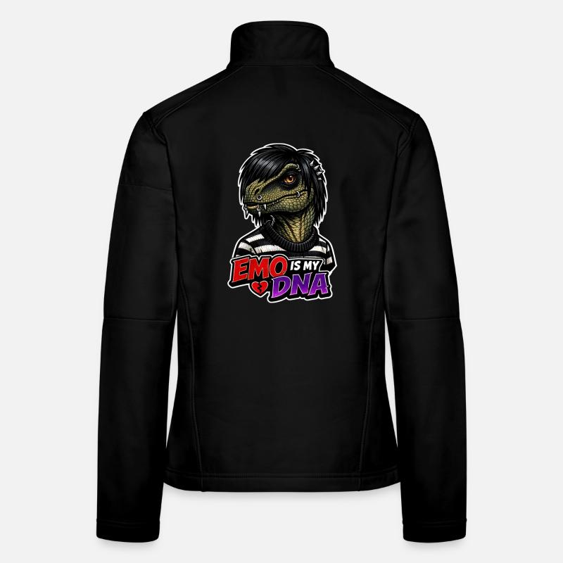 Emo Dinosaur, Sad Dino, Emotional Women's Softshell Jacket