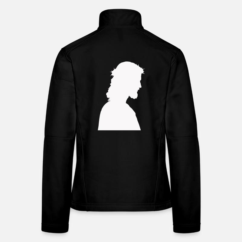 Jesus Christus Silhouette Frauen Softshelljacke