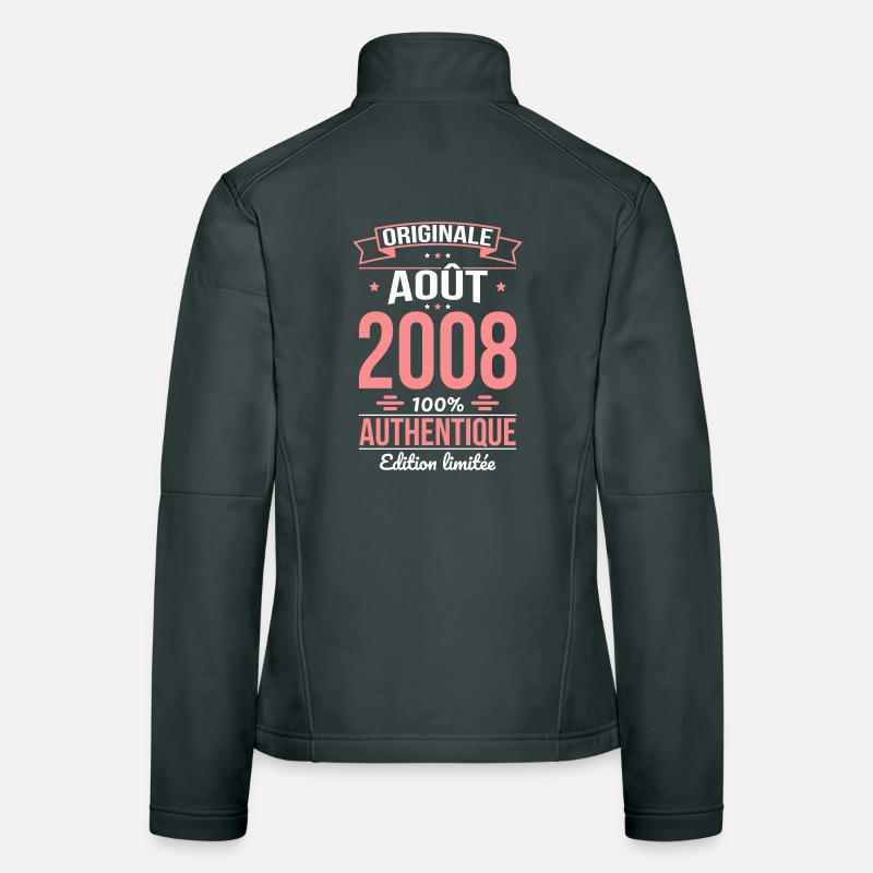 Anniversaire 18 ans - Originale - Août 2008 Veste en tissu softshell Femme