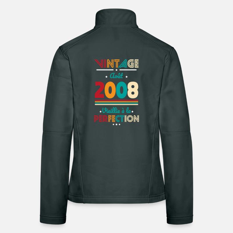 18th Birthday - Vintage - August 2008 Women's Softshell Jacket