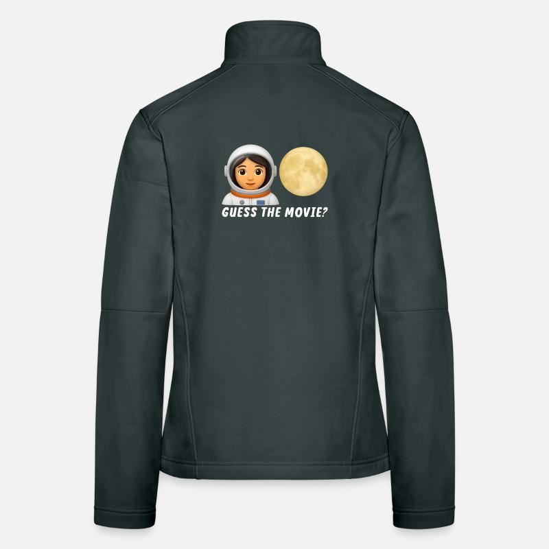 Explorateur de l’espace avec image de la lune Veste en tissu softshell Femme