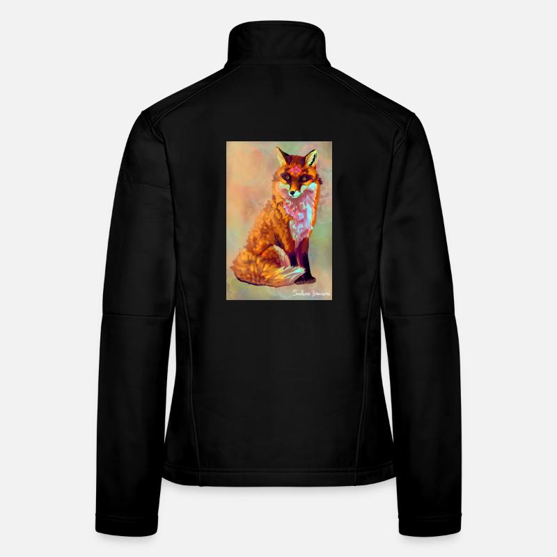 Renard illustration Veste en tissu softshell Femme