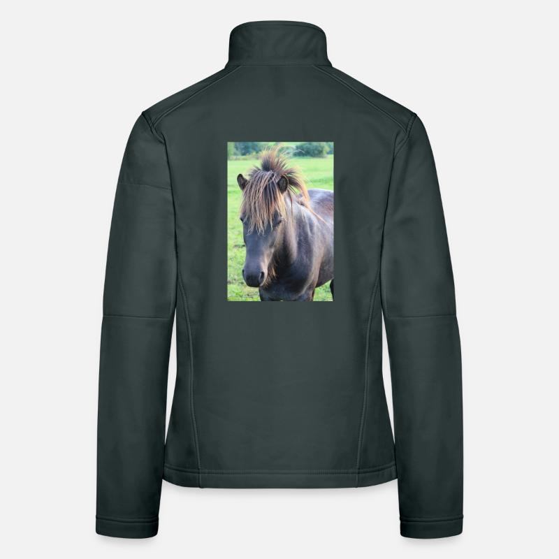 Affiche Cheval Cheval Veste en tissu softshell Femme