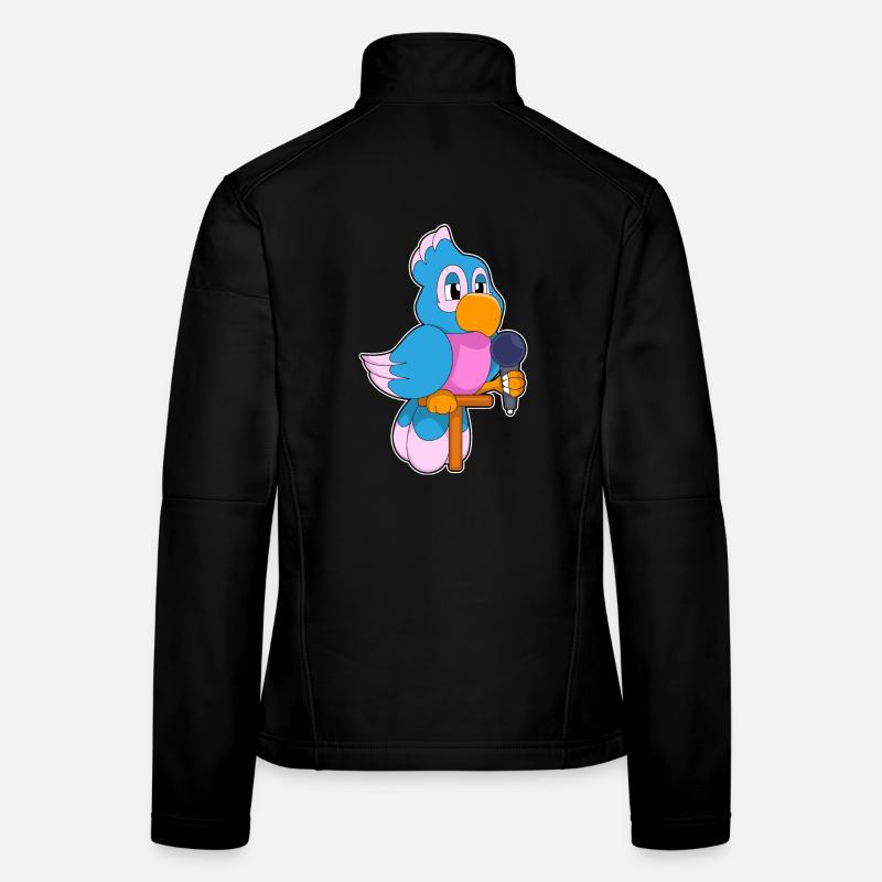 Parrot Singer Microphone Chant Veste en tissu softshell Femme