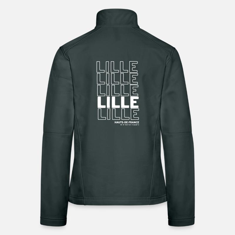 Lille lettering pattern HautsdeFrance Women's Softshell Jacket